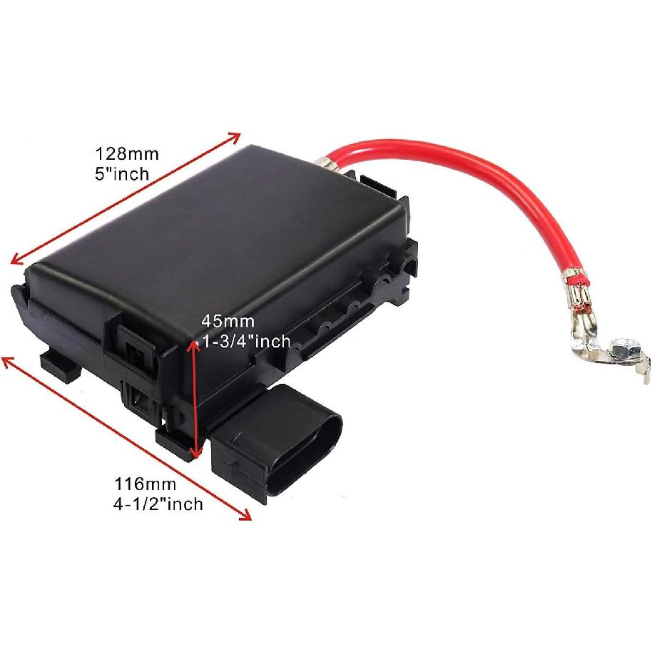 Battery Fuse Box Block Terminal 1J0937550 With 9Pcs Fuses Compatible With 99-04 VW Beetle Jetta Bora Golf MK4