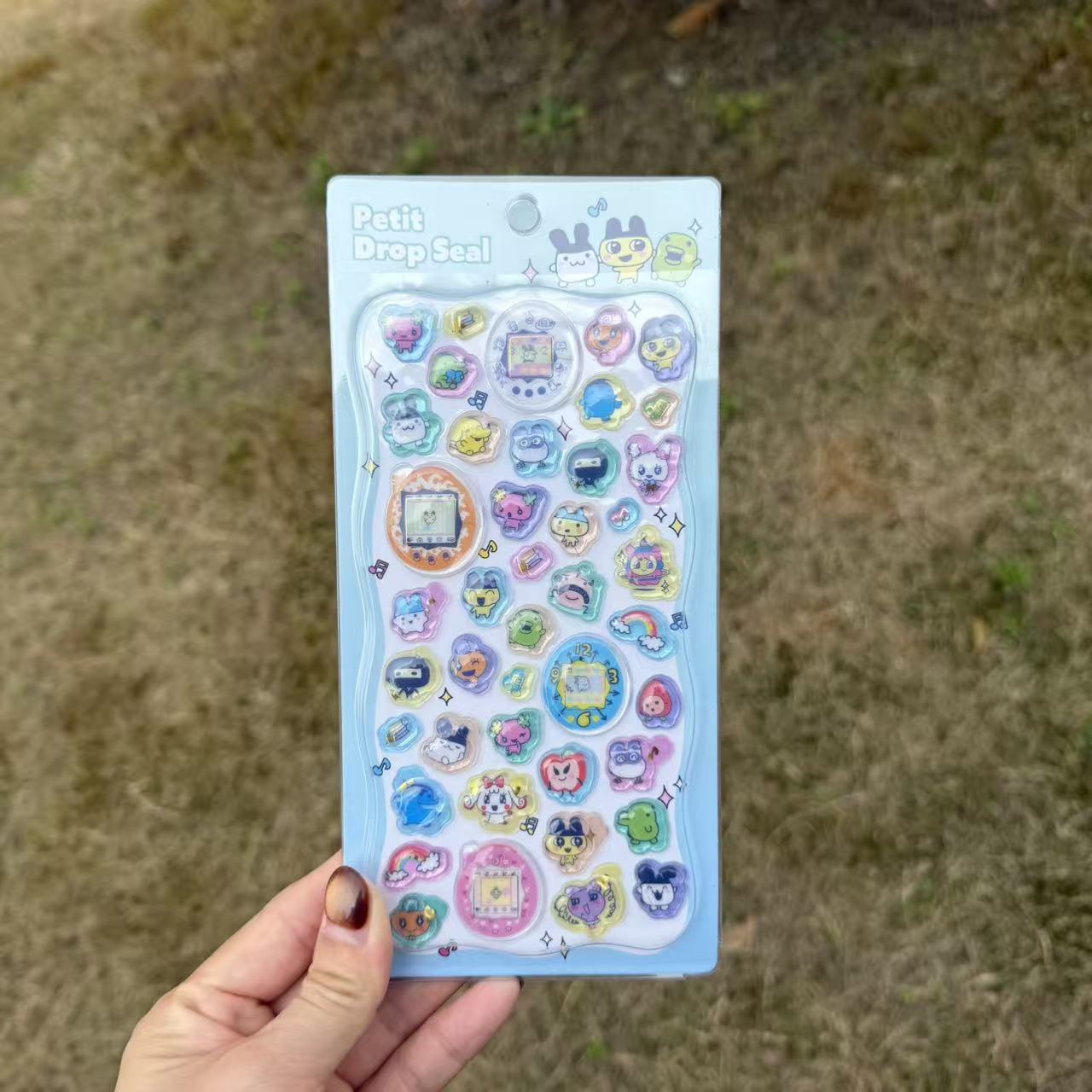 3D Stickers New Sticker Toys Cartoon Crystal Stickers Kawaii Tamagotchi Cute Jelly Laser Embossed Solid Birthday Gift for Girls