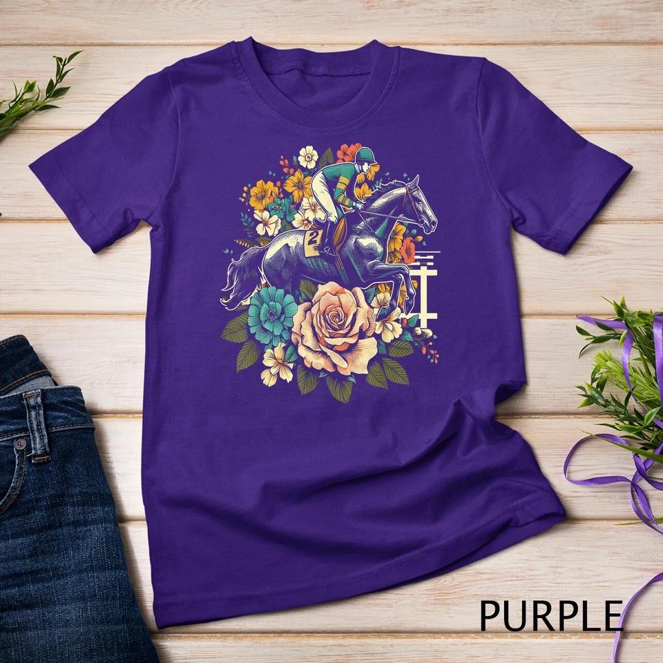Horse Racing In Women s Cottagecore Cute Derby Horse Race Unisex T-shirt 9 S