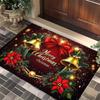 VIKAMA Christmas Door Floor Covering with Winter Pattern - Home Entry Slippery Floor Mat for Decorative Purposes