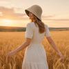 Summer Basin Hat, Foldable Portable Sun Protection Hat, Open Weave Design Bucket Hat for Travel Hiking Casual Outdoor Activities
