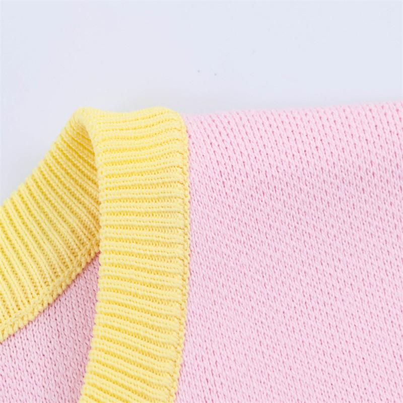 Womens Colorblock Knit Cardigan Sweater Long Sleeve Round Neck Button Front Lightweight Casual Workwear