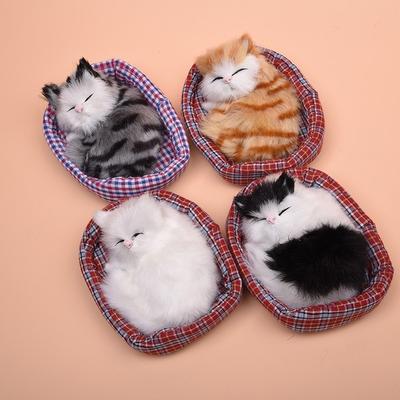Neue süße Simulation klingende schlafende Katzen, weiche Angefüllte Plüsch Kinder Spielzeug für Dekoration Geschenke