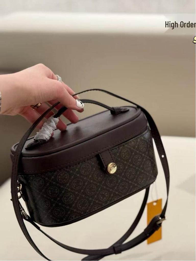 Damen Kuhfell Canvas Umhängebox mit Blumendesign