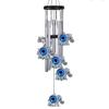 Factory Price Wind Chimes Blue Hand Elephant Heart Pendant for Office and Home Unique Wind Bell Metal Windchime
