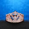 Elegant Crown Zircon Silver Rings for Women Fashion Jewelry Creative Hand Accessories