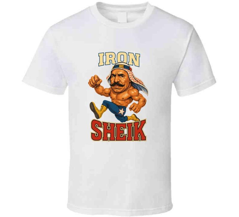 Iron Sheik Retro Wrestling Legend Caricature Unisex T-Shirt XL