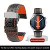 Calfskin strap Bracelet Carbonfiber Grain Watchband 18mm 20mm Red Orange Stitching Watch Band 21mm 22mm 23mm 24mm Watch Strap
