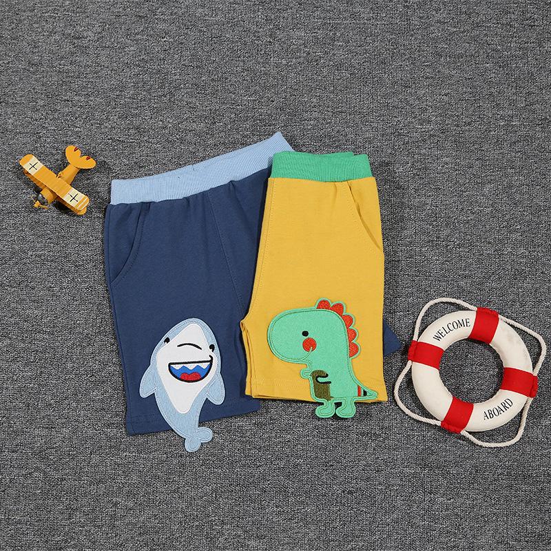 Summer Children's Cartoon Dinosaur Knit Casual Shorts for Boys