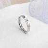 Stainless Steel Gold/ CopperColor Forever Love Zirconia Finger Ring for Women Size 5-10# Wedding Band Engagement Jewelry Gifts