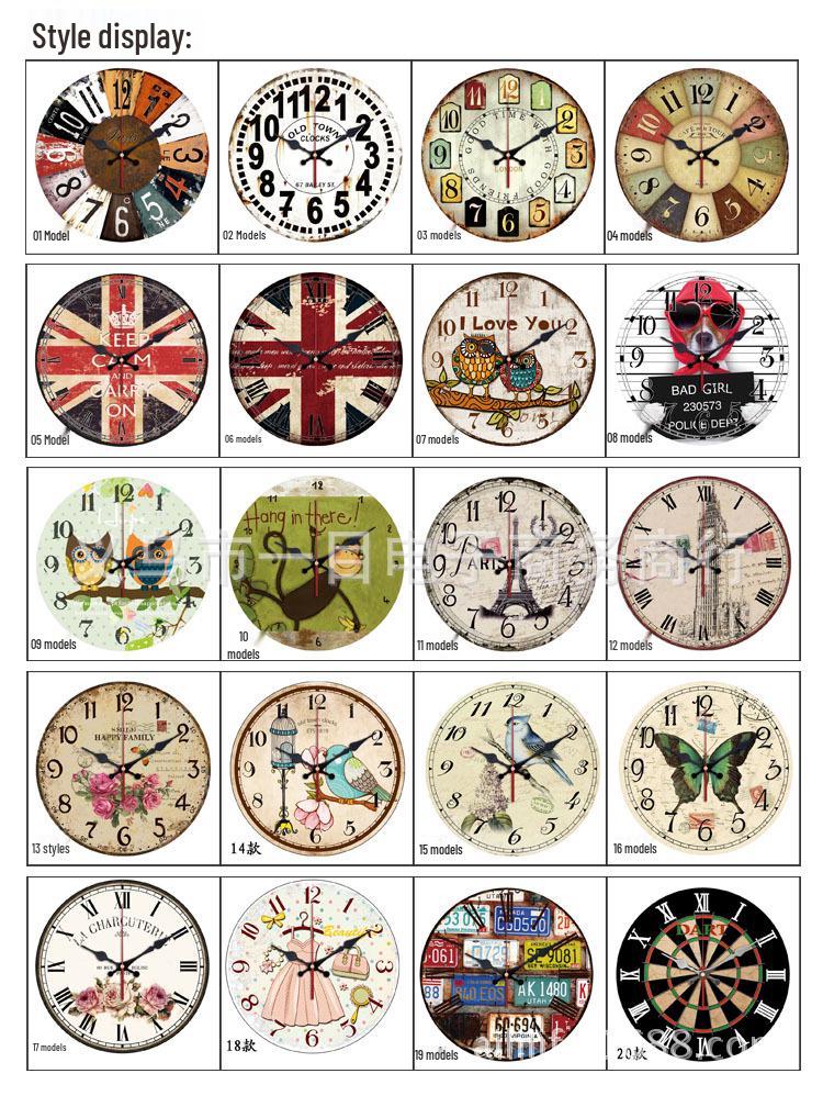 Simplistic European Wooden Wall Clock with Digital Math Function Design - Silent Movement