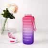 Water Bottle Space Cup Handle Fitness Portable Straw Cup Large Capacity Scale Water Cup Gradual Change Outdoor Sports Kettle