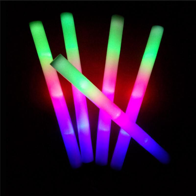 Bulk Pack Of 3 Large Sponge Glow Sticks Vibrant Colors Ideal For Live Performances