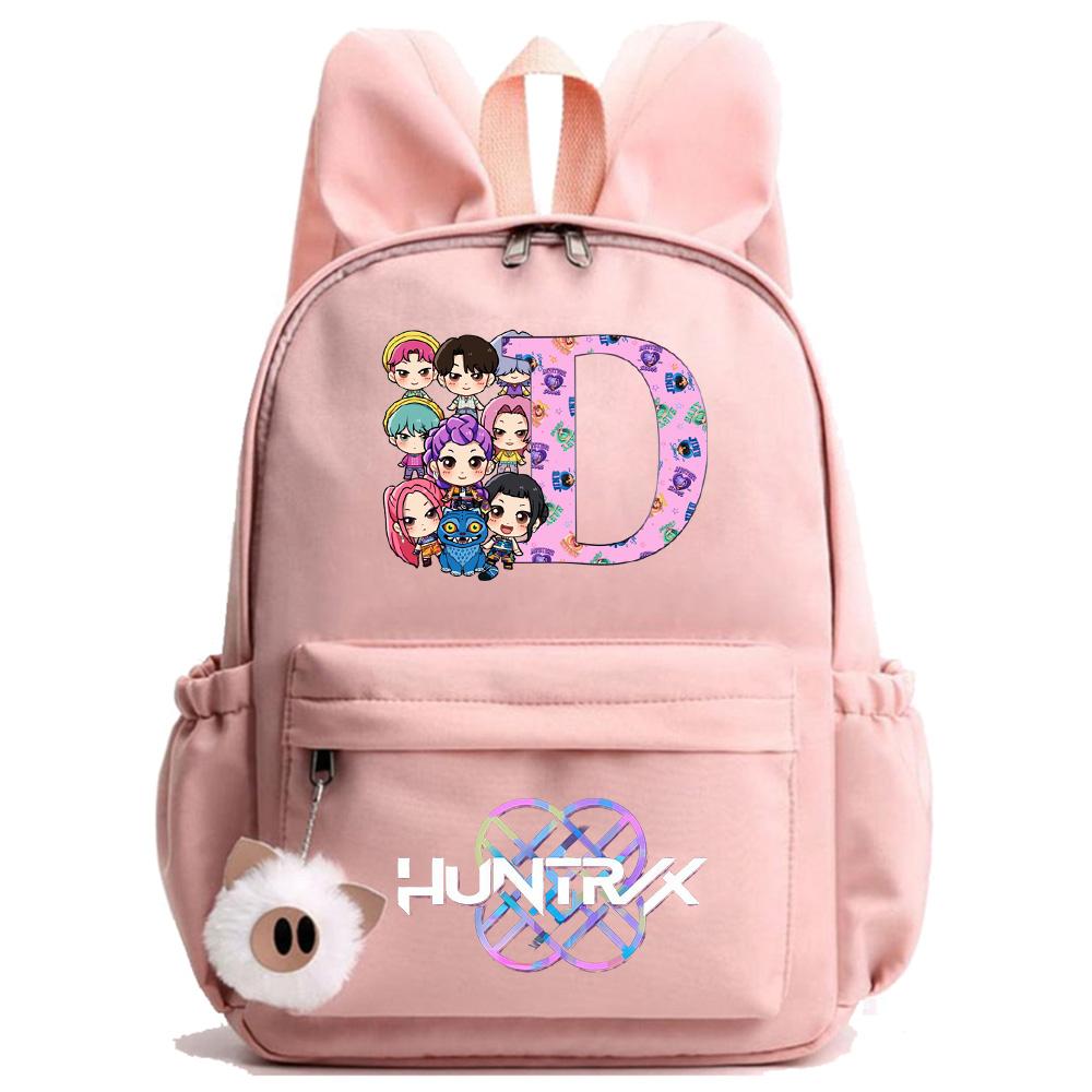 26 Engelska Bokstaven K-Pop Tryckt Ryggsäck Student Tonåring Bokväska för Pojke Flicka Skolväska Barn Gåva Kvinnor Stor Kapacitet Resväska Mochila