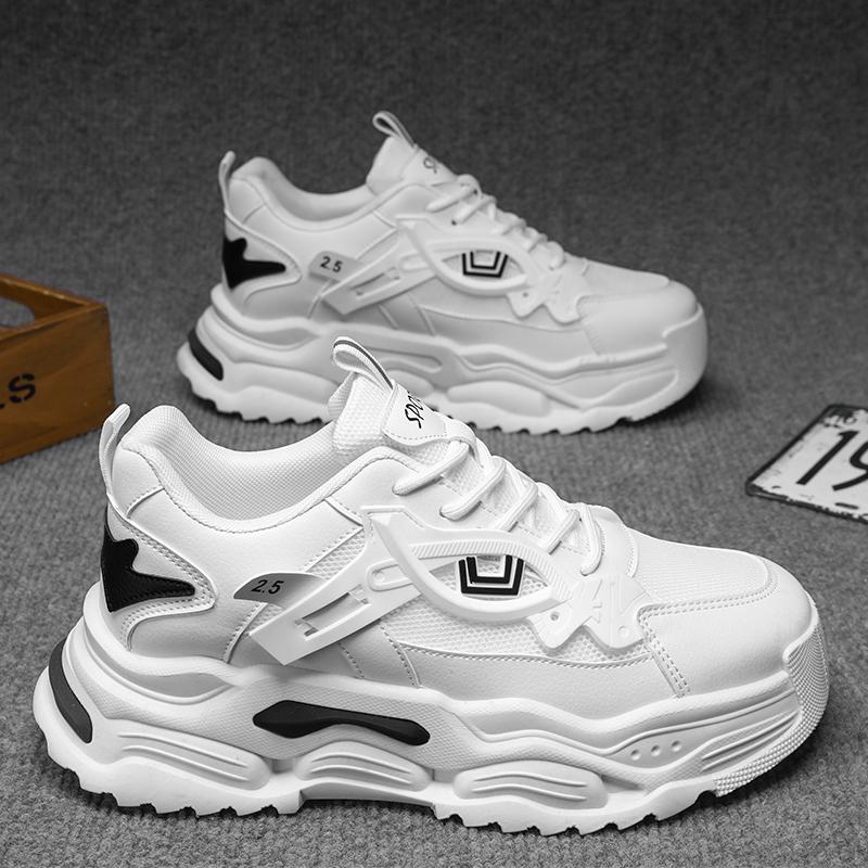 

Новые модные мужские туфли Four Seasons Low top Comfortable Shoes Breathable Casual Sneakers 39 чёрный/белый