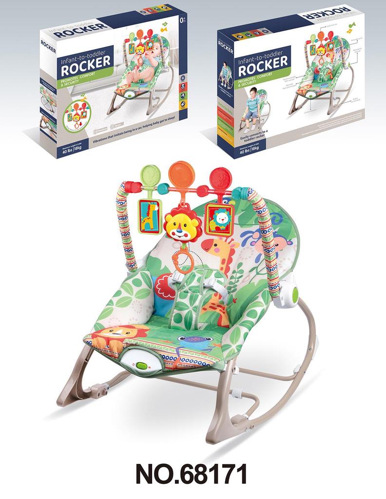 Multifunctional Baby Rocking Chair with Music and Vibration Soothing Cradle Bed
