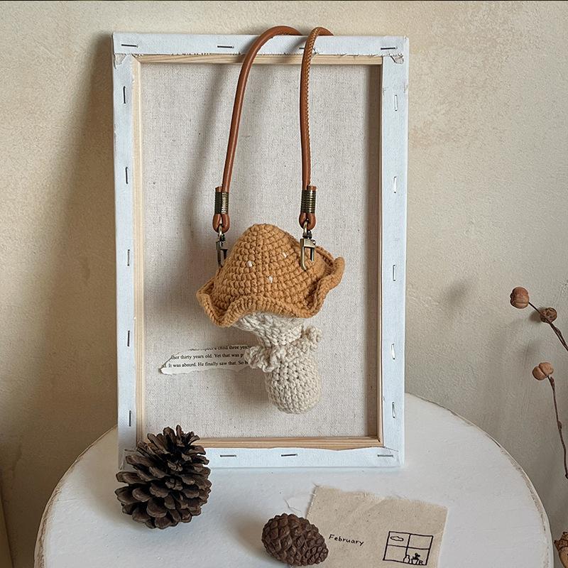 

Дизайн Причудливая Сумка-Гриб для Детей Уютная Вязаная Ткань Идеально Подходит для Детей хаки