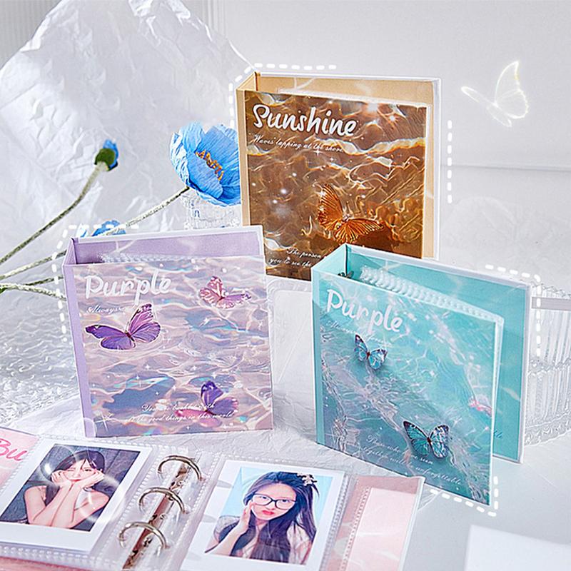 High-Capacity 3 Inch Kpop Idol Photo Album 20 Pockets Bowknot Photocard Binder Mini Gift Small Card Book