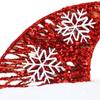 Unique Tree Top Decoration Santa Hat Christmas Topper with Fluffy Pom Ball, 10 Inch Metal Red Fabric Wire Treetop Ornament Spring Base for