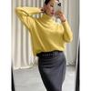 Women S Short High Neck Loose Knit Sweater Casual Autumn Winter Top