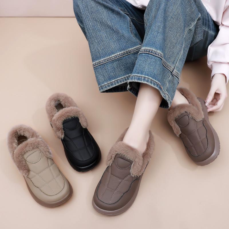 Shoes Women's Cotton Shoes Winter Women's Short Boots Cold-proof and Warm Cotton Boots Versatile Women's Boots One Pedal Snow Boots