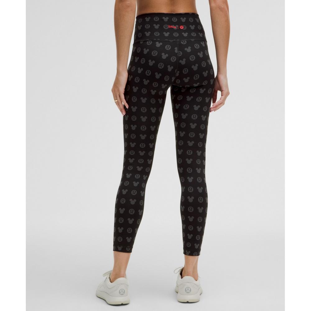 Disney X Lululemon  Wunder Train High Rise Tight 25  Disney Classic Black