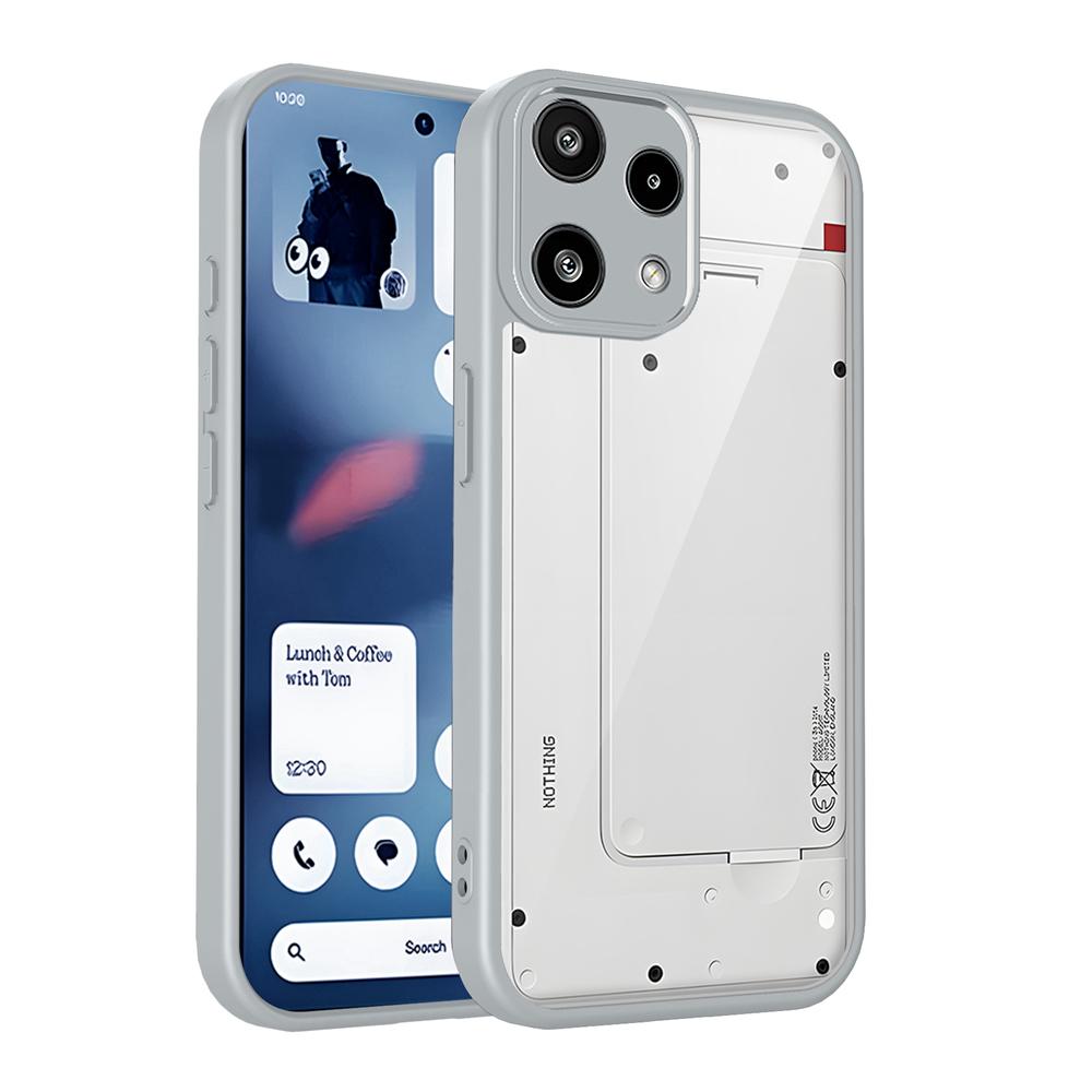 KEYSION Transparente Handyhülle für Nothing Phone 3A Lite Weiches Silikon+PC Klar Stoßfest Handy Rückseite für Nothing 3A Lite