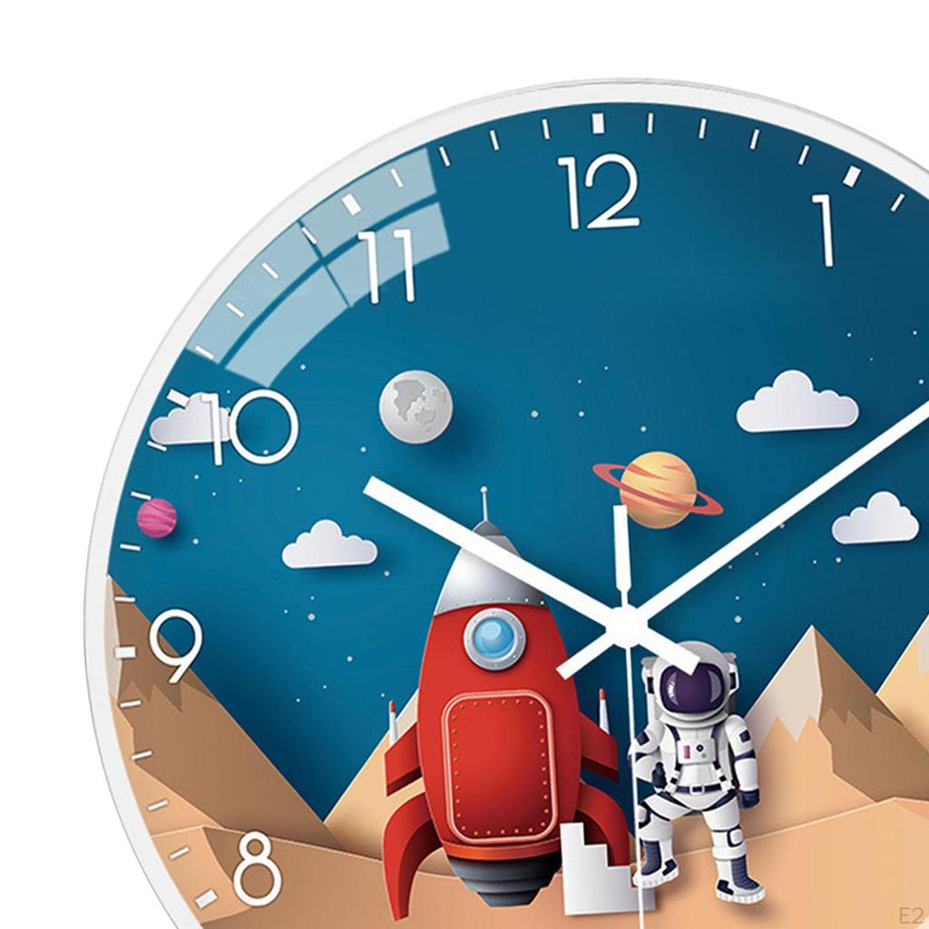 Astronaut Wall Non Ticking Decorative " Modern Analog for Bedroom Study Room