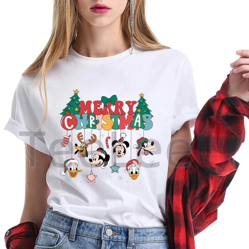 Trendy Christmas Cartoon Unisex TShirt Print Friends Coffee Unisex Harajuku Short Sleeve Street Style Unisex