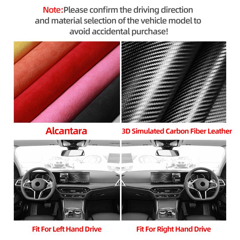 Betterhumz For BMW E92 E90 E93 Made of Alcantara Dashboard Copilot Cup Holder Panel Trim Strip Sticker Car Interior Accessories