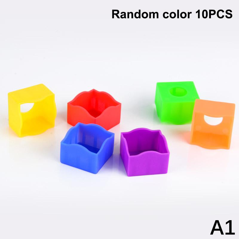 10Pcs Snooker Protective Covers Plastic Snooker Cue Rub Chalk Clamps Square Professional Durable Billiard Accessories
