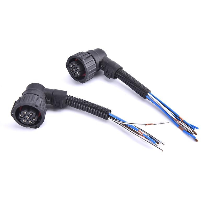 Pin Priză Auto Camion Pentru Conector Lumină Spată Sârmă Priză J6 cu 7 găuri