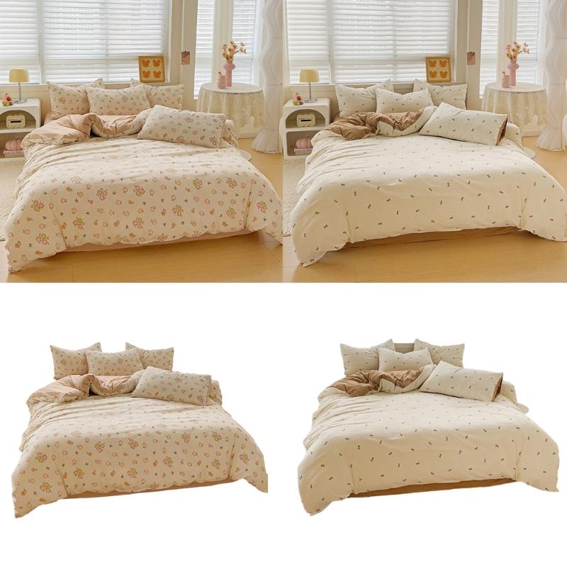 Sturdy Cotton Nursery Bedding Collection 4 Pieces Set for Kids Room Toddler Bed