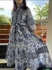 HandBlock Print Dress Jaipur Morni Cotton Summer Midi Dress Blue Cotton Shirt Dress with Belt,pockets