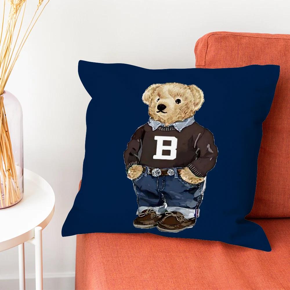 Fashion Bear P-PoloS Pillow Case Pillow Case Living Room Sofa Cushion Cover Suitable For Home Bedroom Room Decoration