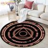 Yin Yang Round Mats Ying Yang Pentagram Area Rug Carpets for Living Room Bedroom Tatami Circle Carpet Kids Play Mat Round Carpet