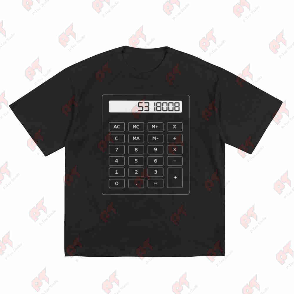 Calculator Boobies Short Sleeve Tee 100% Cotton T-Shirt