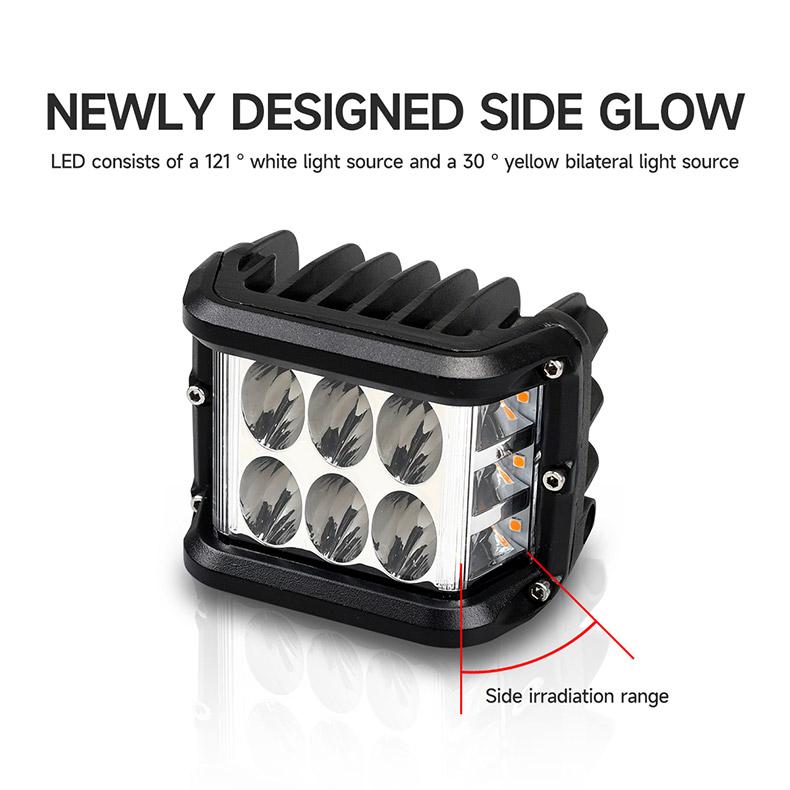 12LED Offroad Spot Flood Combo Work Light Bar LED for Car Truck Boat Tractor Spotlight Light Bar Car Headlights Fog Lamp