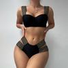 Damen Sommer 2023 Bademode Weiblichen Gepolsterten Badeanzug Push-Up Hohe Taille Bikinis Set Strand Outfits für Frauen Badeanzug