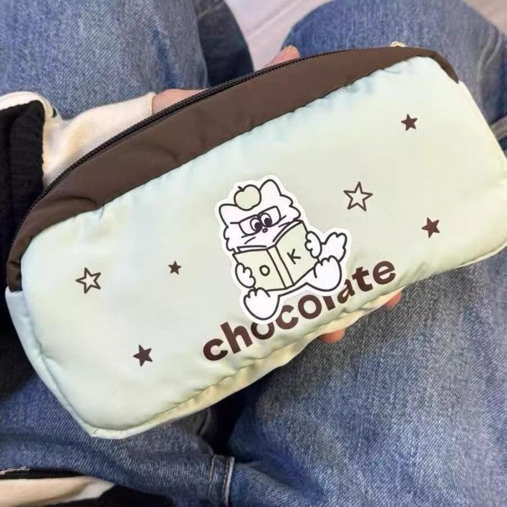 Kitten Pencil Case Large Capacity Cosmetic Bag New Stationery Bag  Students