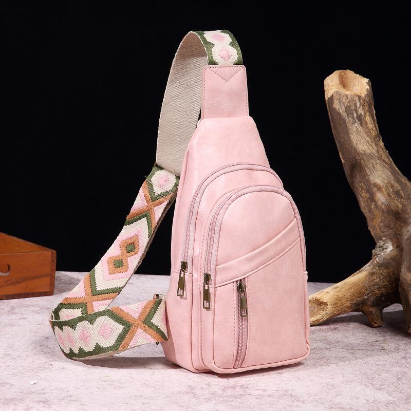 Women's Bag Casual Fashion Retro Breast Bag Solid Color Crossbody Bag Bohemian Style Fanny Bag