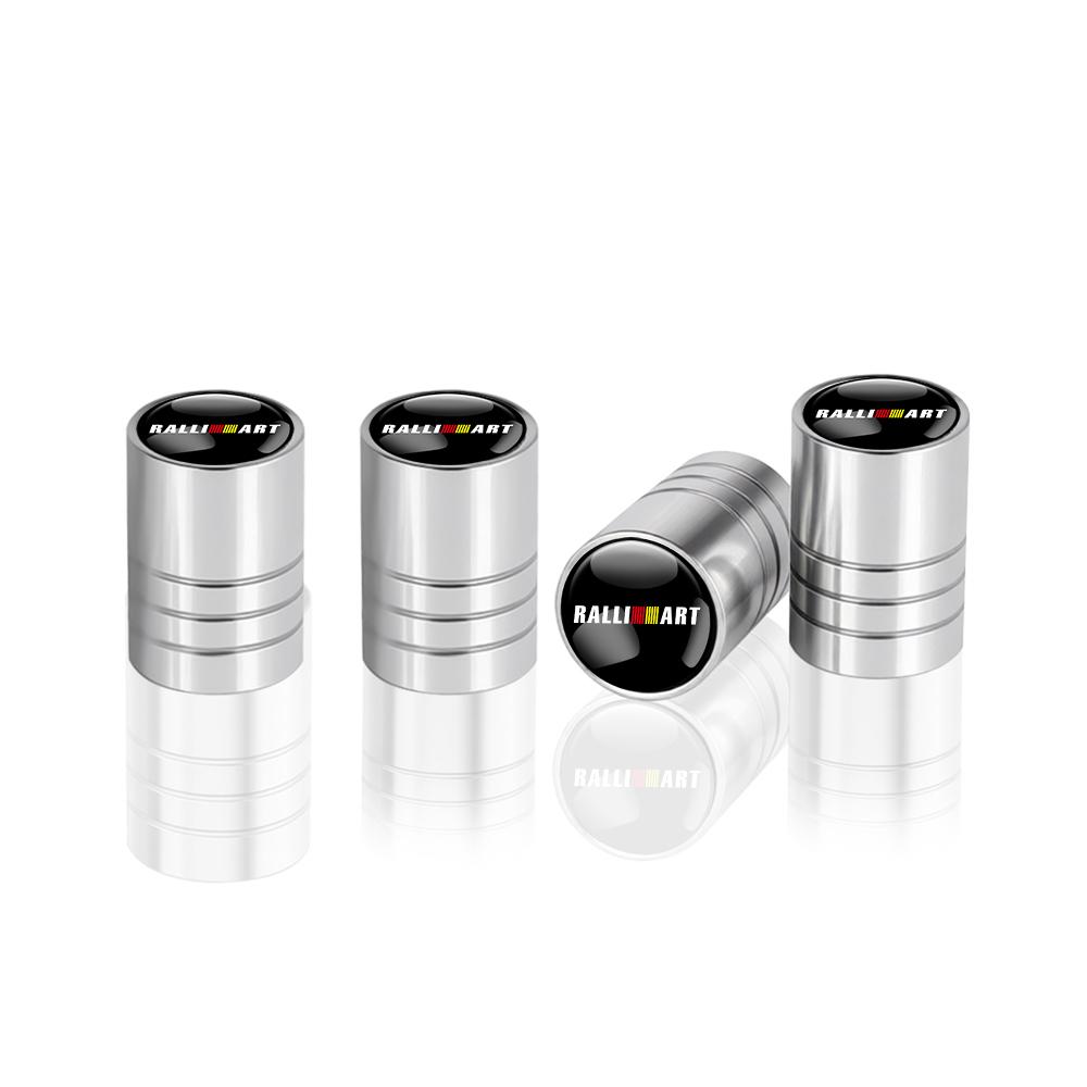 cxjvah1 4Pcs Car Wheel Tire Stem Air Valve Cap Accessories For Mitsubishi 9 Ralliart X EX ASX L200 Colt Outlander Pajero Lancer Eclipse