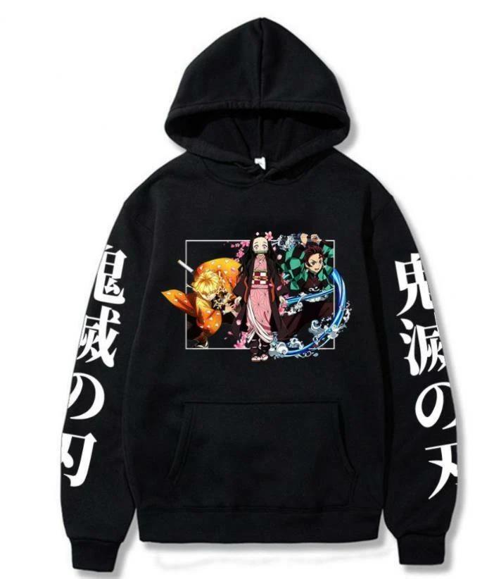 

Demon Slayer Cosplay Anime Theme Print Pattern Men Hoodies Comfortable Unisex Oversized Sweatshirt Harajuku Streetwear 3XL