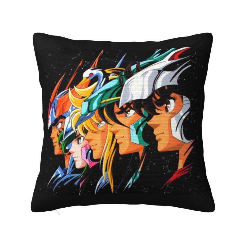 

Luxury Saint Seiya Knights Of The Zodiac Cushion Cover Soft Cartoon Manga Pillow Case Home Decorative 30x30cm 12x12in