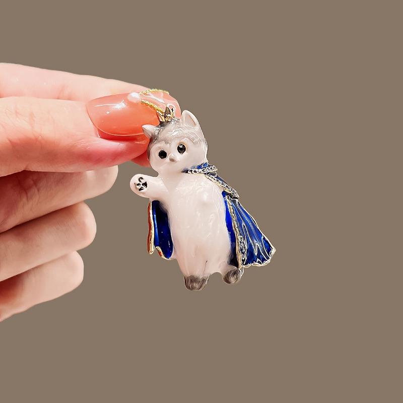 Cartoon Kitten Brooches for Both Men and Women, Exquisite Enamel Brooches, and Unique and Elegant Brooches