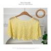 Ladies Knitted Ice Silk Shawl Summer Lightweight Hollow Out Design Fashionable Sequin Shoulder Cover Head Over Shoulder Wrap