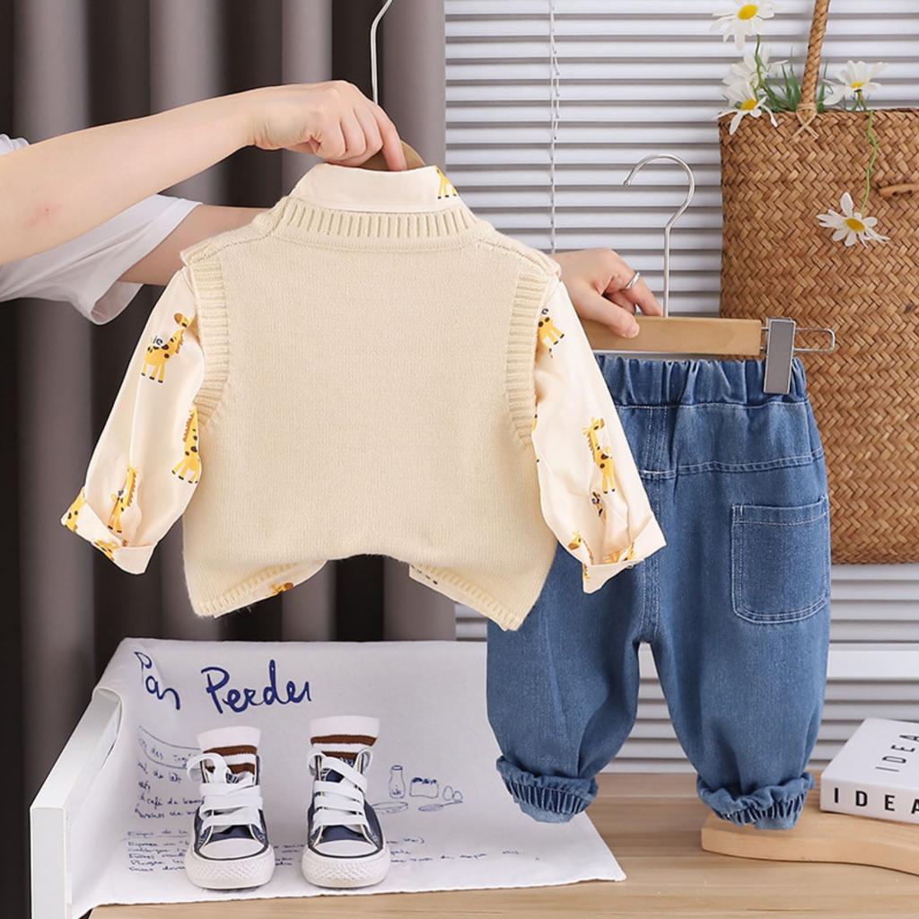 Kids Casual Long-Sleeve Set, Comfortable Daily Wear Outfits