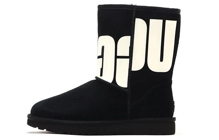 UGG Classic Short 2 Chopd Черный Белый Женские 1129231-BLK 36