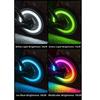 2Pcs Waterproof LED Neon Flash Lamp Motion Sensor Rim Strobe Warning Lamp  Motorcycle Decorative