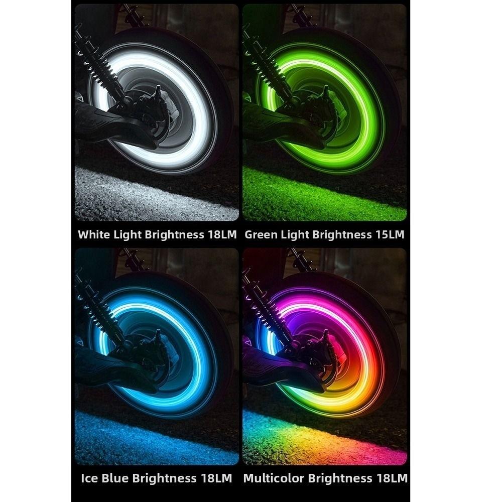 2Pcs Waterproof LED Neon Flash Lamp Motion Sensor Rim Strobe Warning Lamp Motorcycle Decorative